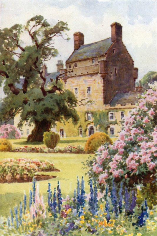 Bemersyde House (kleur litho) door Ernest William Haslehust