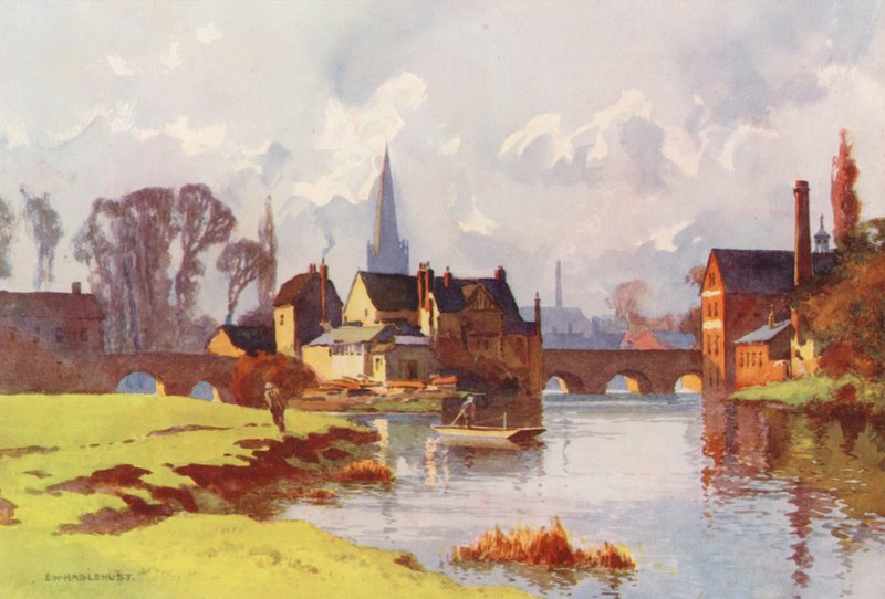 Rivier de Theems: Abingdon door Ernest William Haslehust