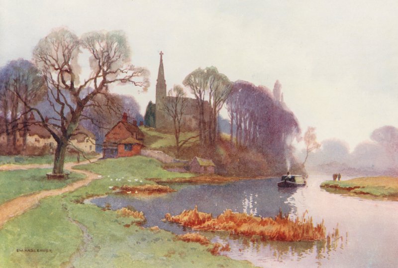 Rivier de Theems: Clifton Hampden door Ernest William Haslehust