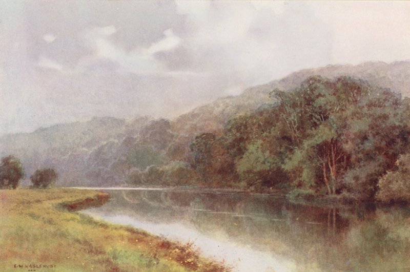Rivier de Theems: Cliveden Woods door Ernest William Haslehust