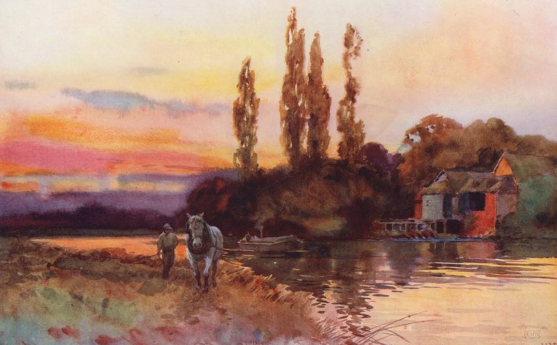 Rivier de Theems: Iffley door Ernest William Haslehust