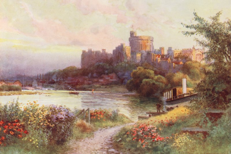 Rivier de Theems: Windsor door Ernest William Haslehust