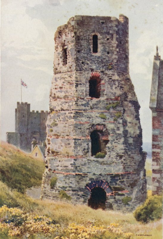 Romeinse Pharos, Dover Castle door Ernest William Haslehust