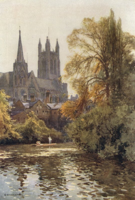The Leam in Leamington door Ernest William Haslehust