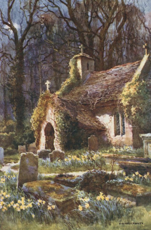 De Oude Kerk, Bonchurch door Ernest William Haslehust