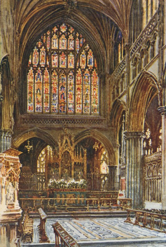 Het Heiligdom, Exeter Cathedral door Ernest William Haslehust