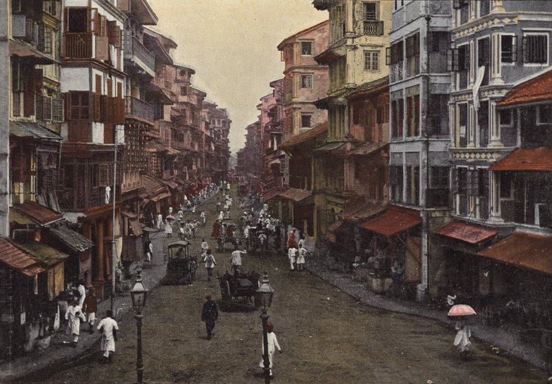 Bombay, Een Straat in het Fort door European Photographer