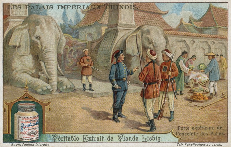 Buitengate van de omheining met de paleizen door European School