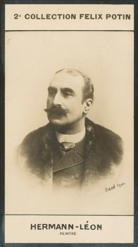 Hermann-Leon, schilder (zw/w foto) door European Photographer