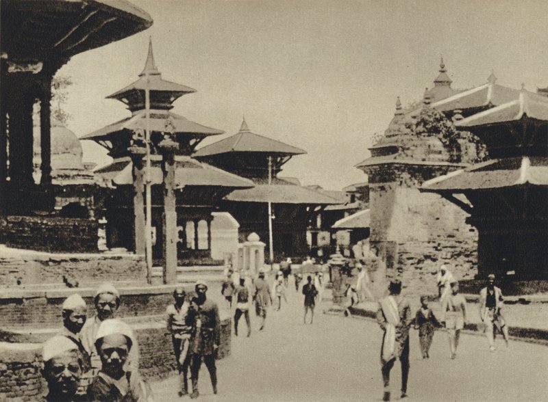 India, Tempelstraat, Katmandu door European Photographer