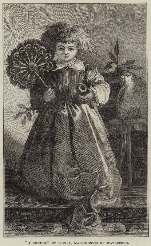 Een schets (gravure) door European School