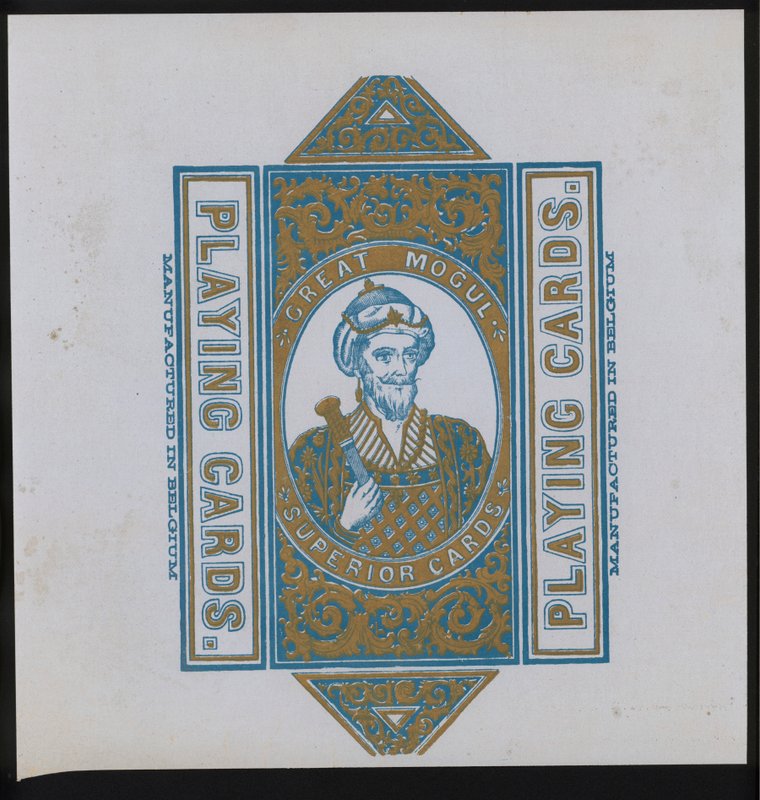 Kunstwerk voor speelkaarten (litho) door European School