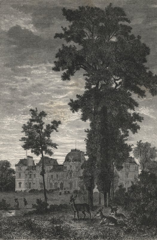 Chateau De MM Pereire in Armainvilliers (gravure) door European School