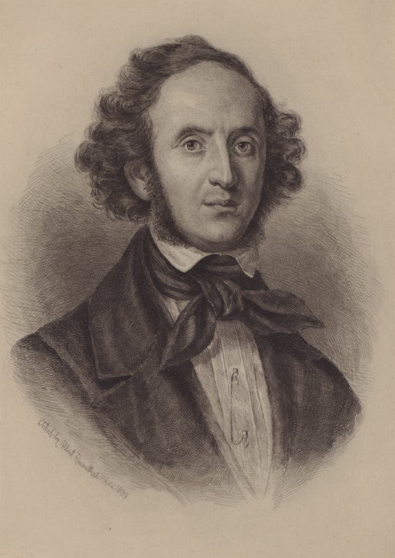 Felix Mendelssohn-Bartholdy (gravure) door European School