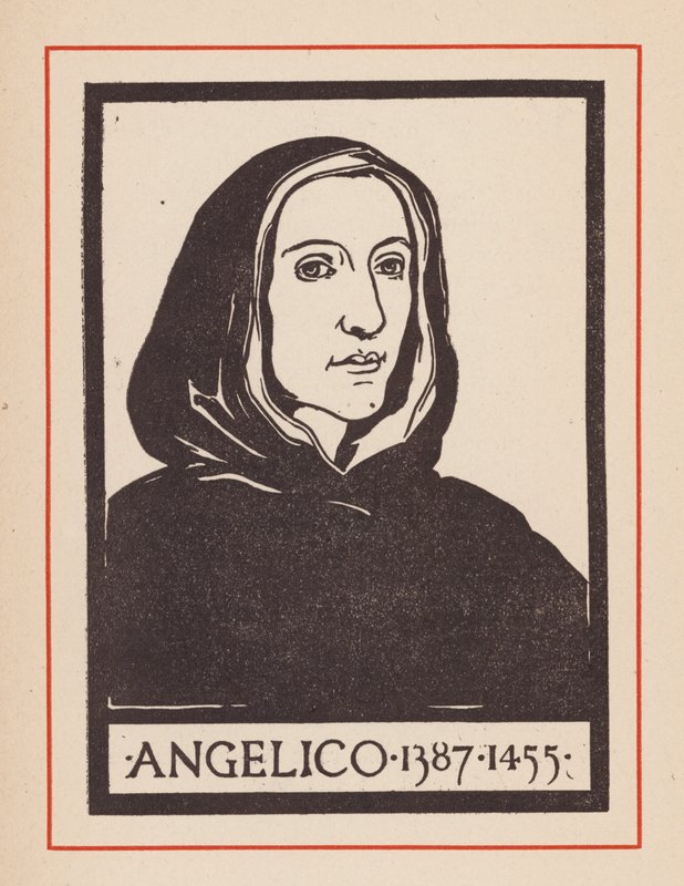Fra Angelico, Italiaanse renaissancekunstenaar (litho) door European School