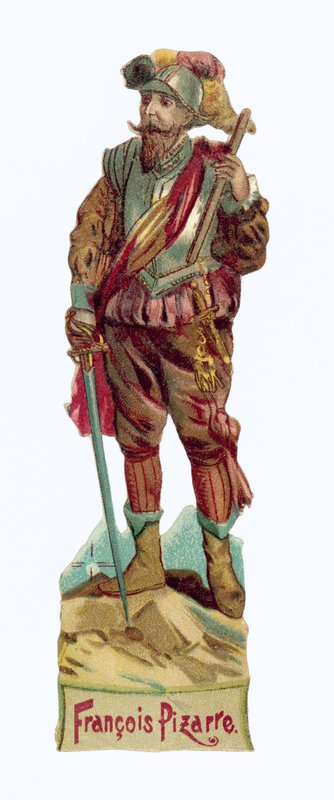 Francisco Pizarro (chromolitho) door European School