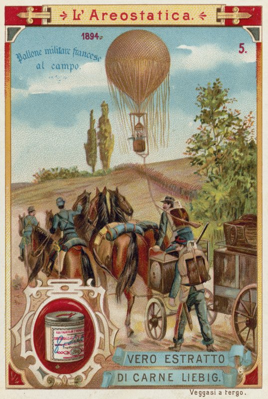Franse militaire ballon in het veld, 1894 door European School