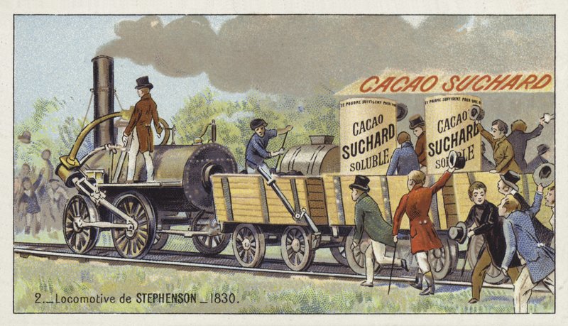 George Stephensons locomotief Rocket, 1830 door European School