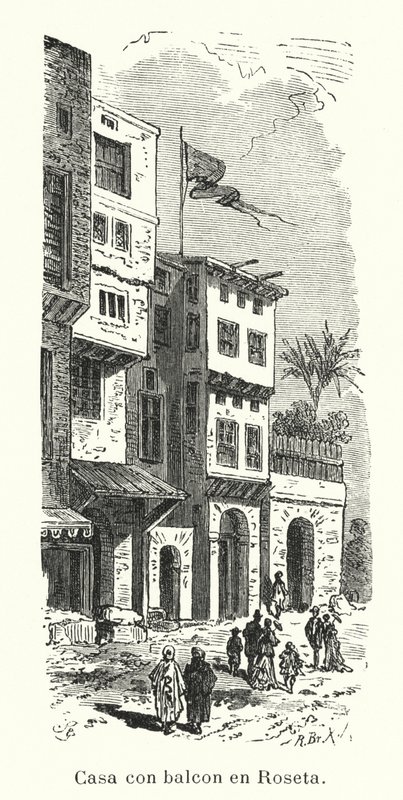 Huis met balkon in Rosetta, Egypte door European School