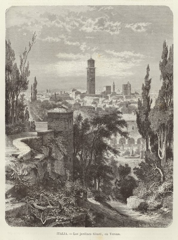 Italië - Giusti-tuinen in Verona door European School