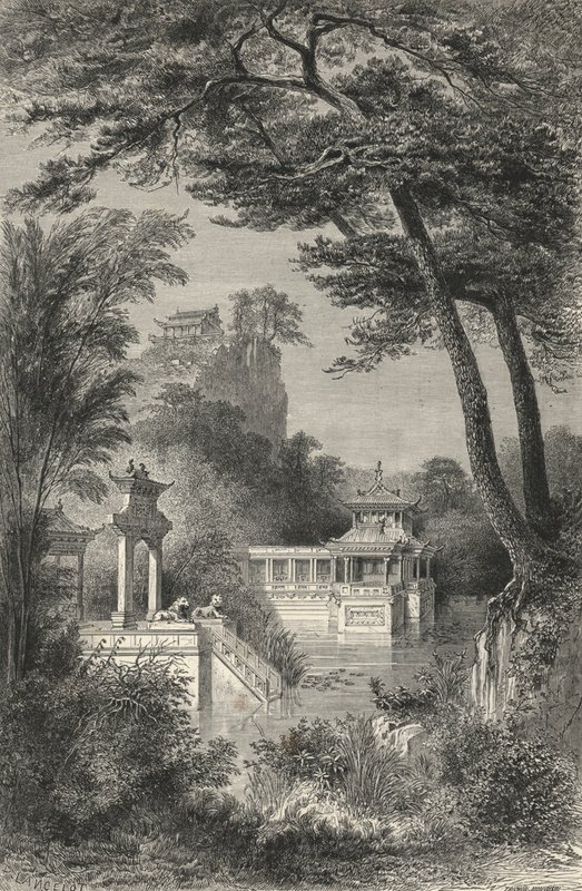 Jardin Chinois Moderne (gravure) door European School
