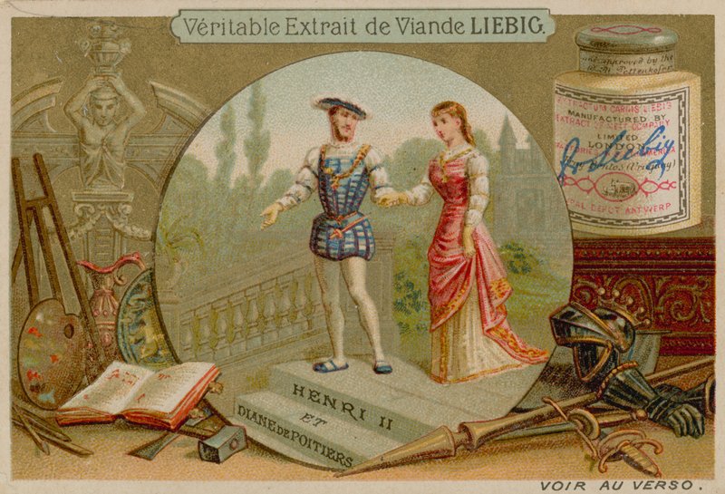 Koning Henri II en Diane de Poitiers door European School