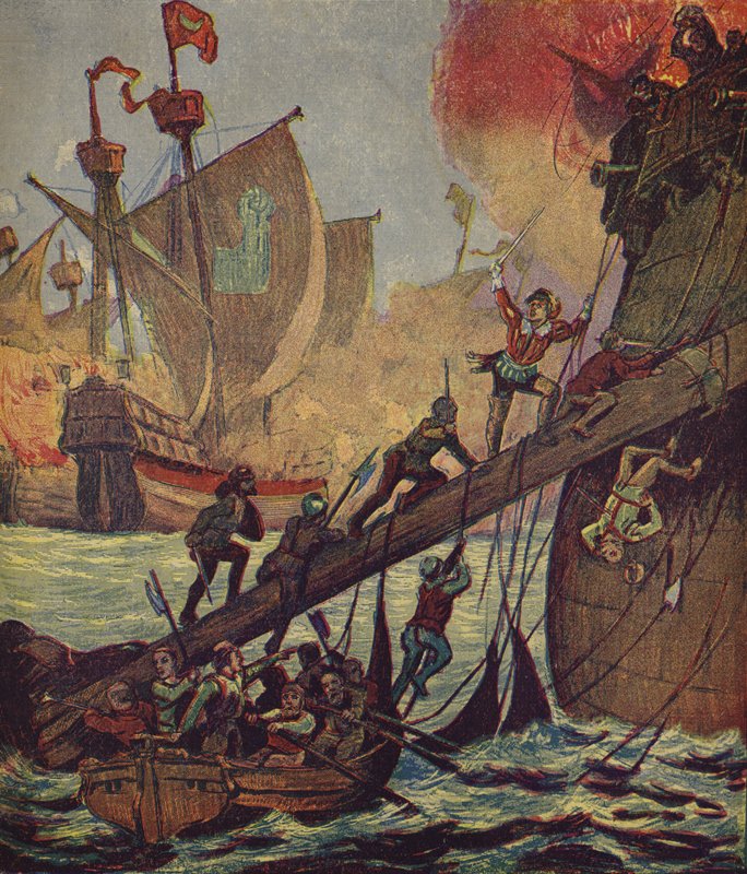 Klaus Störtebeker (kleurenlitho) door European School