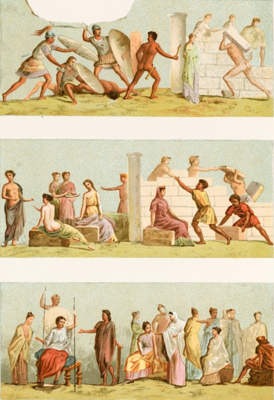 Schilderijen uit het graf van Statilius Taurus door European School