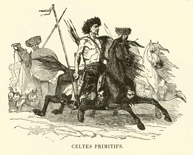 Primitieve Keltische krijgers door European School