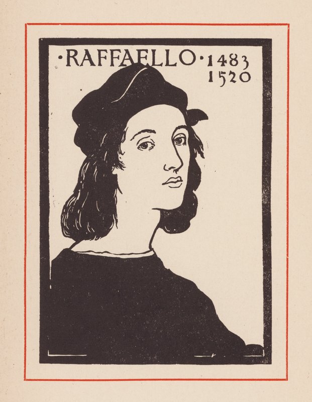 Rafaël, Italiaanse renaissancekunstenaar en architect (litho) door European School