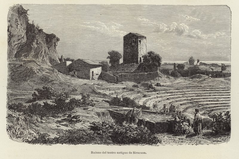 Ruïnes van het oude theater in Syracuse door European School