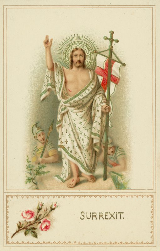 Surrexit (Christus is verrezen) (chromolitho) door European School
