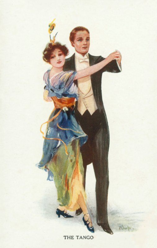 Tango (kleurenlitho) door European School