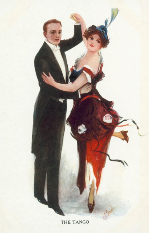 Tango (kleurenlitho) door European School