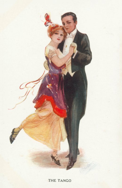 Tango (kleurenlitho) door European School