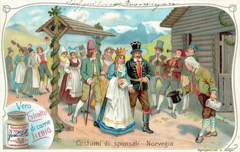 Huwelijksprocessie in Noorwegen door European School