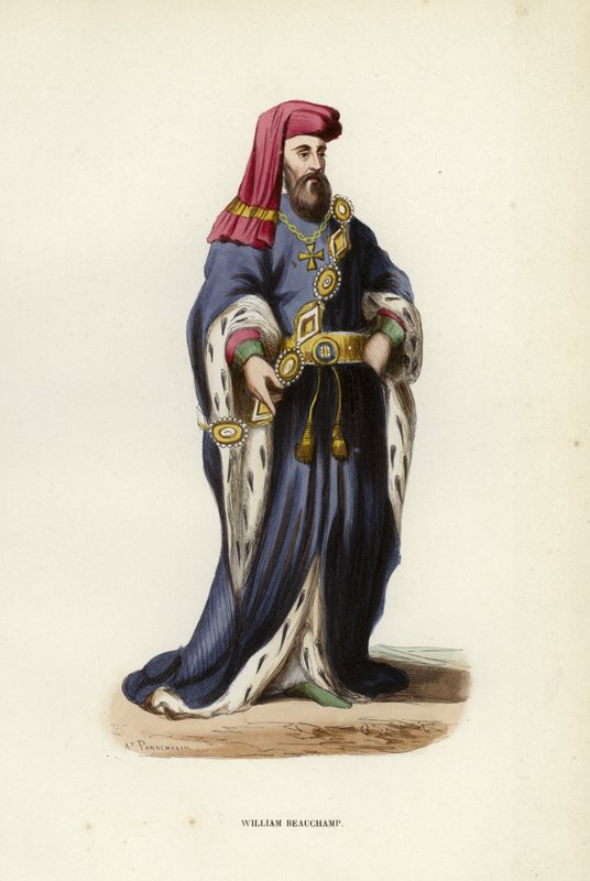William Beauchamp (gekleurde gravure) door European School