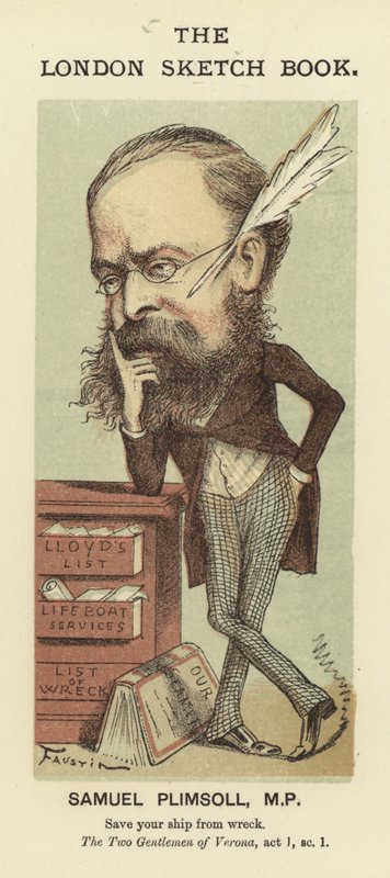 Karikatuur van Samuel Plimsoll door Faustin