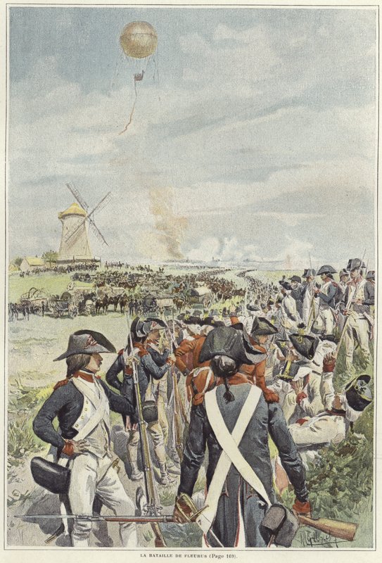 Slag bij Fleurus door Felicien baron de Myrbach Rheinfeld