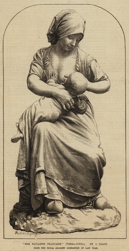 Een Franse Boerin, Terra-Cotta door Felix Regamey