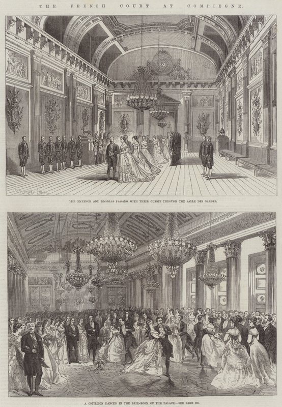 Het Franse hof in Compiegne door Felix Thorigny