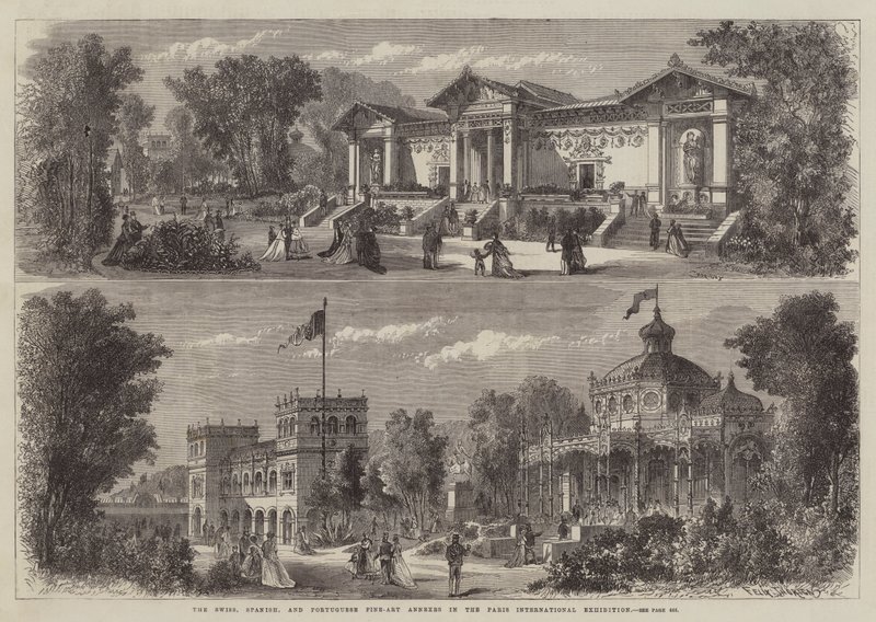 De Zwitserse, Spaanse en Portugese Schone-Kunsten Bijgebouwen in de Parijse Internationale Tentoonstelling door Felix Thorigny