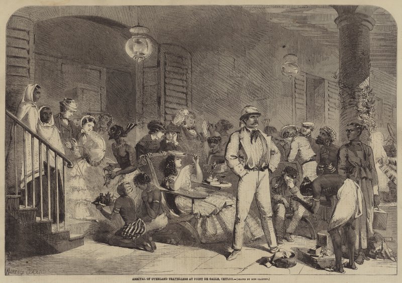 Aankomst van Overland Reizigers bij Point de Galle, Ceylon door Florence Claxton