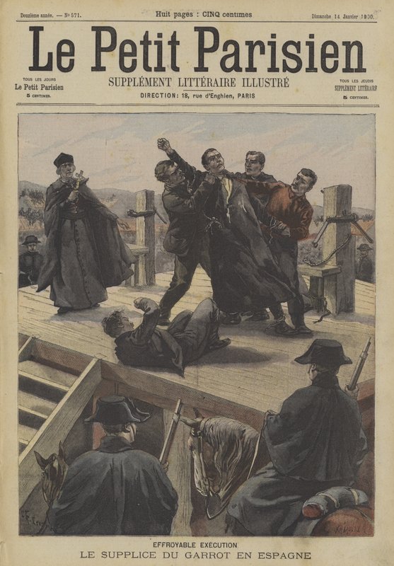 Executie door garrotte in Spanje door Fortune Louis Meaulle