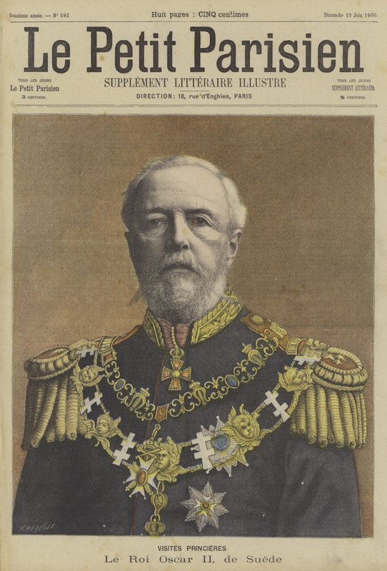 Oscar II, koning van Zweden door Fortune Louis Meaulle