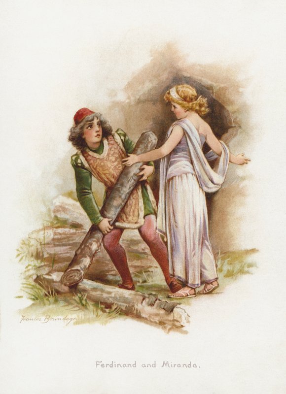 Ferdinand en Miranda door Frances Brundage