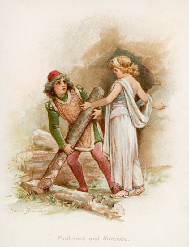 Ferdinand en Miranda uit Shakespeare