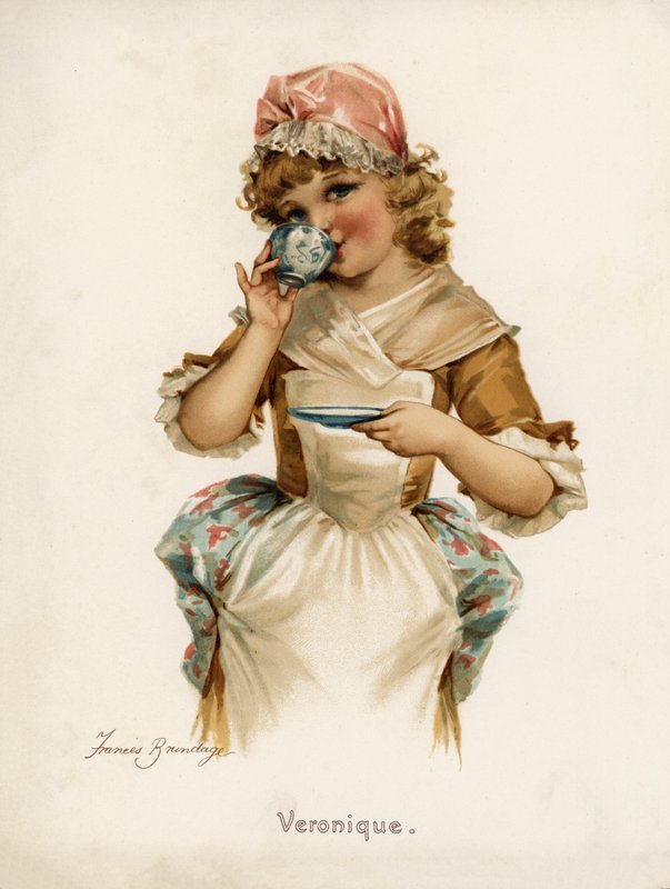 Meisjes: Veronique (kleur litho) door Frances Brundage