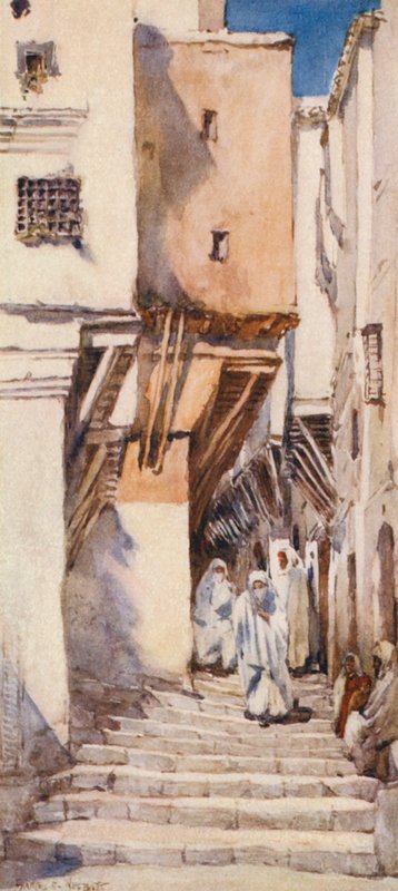 Een oude straat, Algiers door Frances Nesbitt