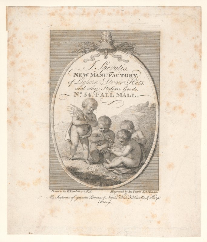 Handelskaart, J Speratis door Francesco Bartolozzi